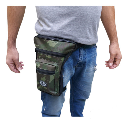 Pochete de Perna Bolsa Transversal Resistente Ideal  p/ Moto Diversas Cores
