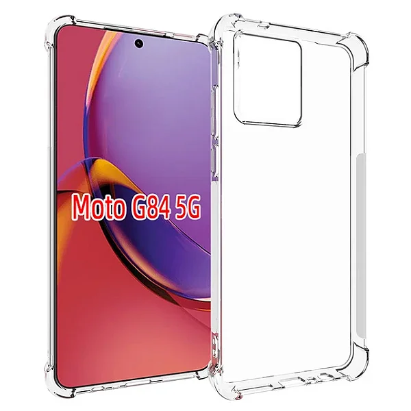 Capa de Silicone para Motorola  G84  Diversas Cores  COR:TRANSPARENTE