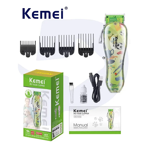 Máquina De Cortar Pelos Pets E Animais De Estimação KM-CW2100