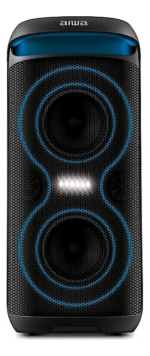 Caixa Amplificada AIWA Party Box PB08, 160W, Conexão USB, Bluetooth, RGB, AWS-PB-08 Sim Preto