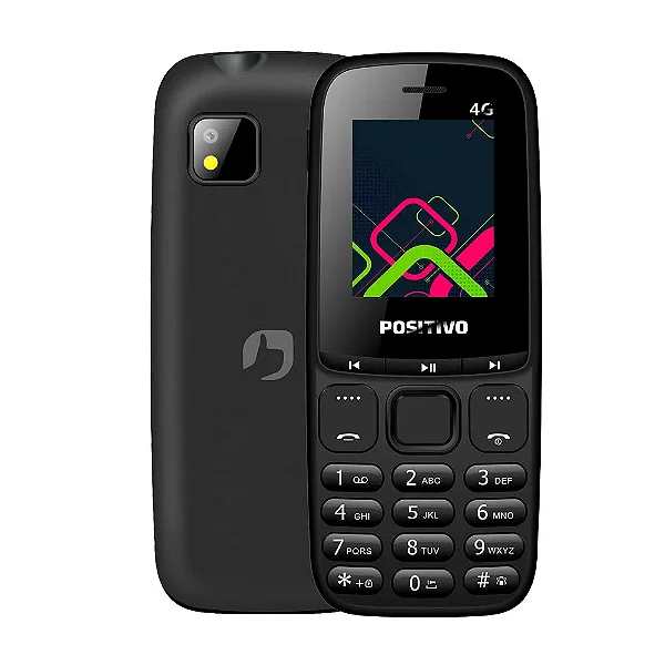 Celular Positivo P26 4G, Dual chip, Tela 1.8'', Memória Interna 128MB, Rádio FM