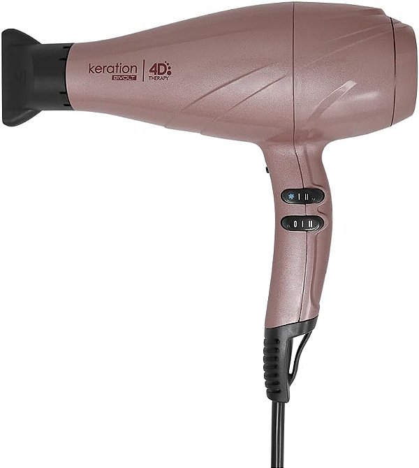 Secador Gama Keration 4D PRO 2.500W, Rose/Preto Bivolt