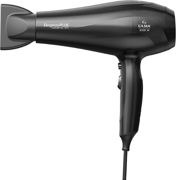 Secador de Cabelo Gama Italy Eleganza Plus Ceramic Ion 2100W, Preto 127V