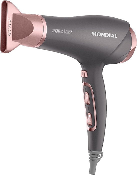 Secador de Cabelos Mondial Grey Rose Keratin 2.000W - SCN-11, Grafine/Rose 220V