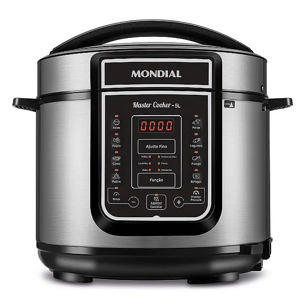 Panela de Pressão Elétrica Multifuncional Digital HQ 6L Inox HQ-Y6DI