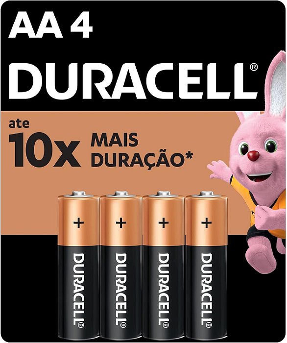 Pilha Alcalina 1 5V AA MN1500 (C/4 Pilhas) Duracell