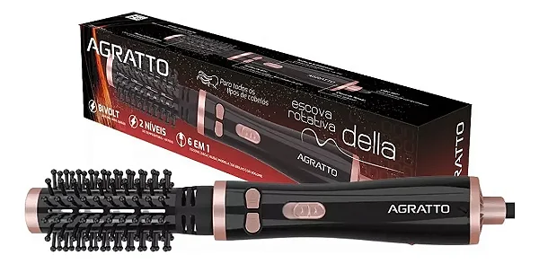 Escova Secador Rotativa Della 6 Em 1 Tourmaline Ion ECR-03