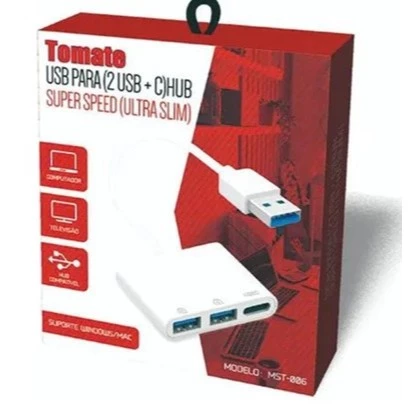 Adaptadoo USB Para 2USB + C HUB