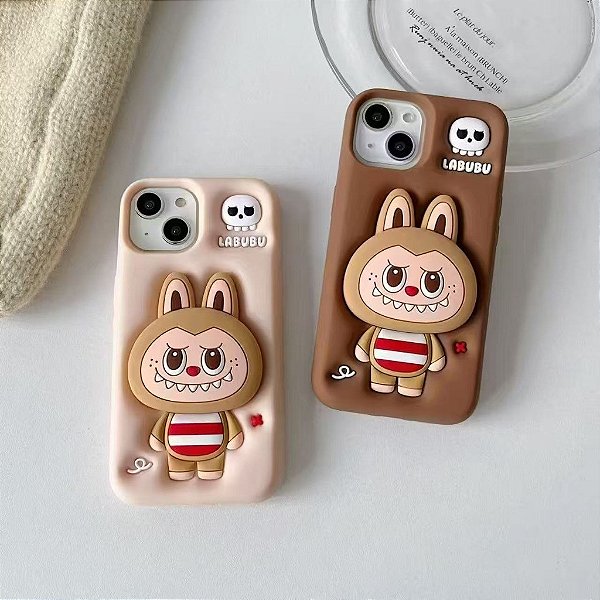 Labubu Case Para iPhone Capa Protetora Com Suporte LABUBU-IP15