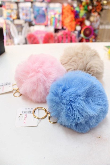 Chaveiro De Pelúcia Charm Popmart Labubu LABUBU-POMPOM