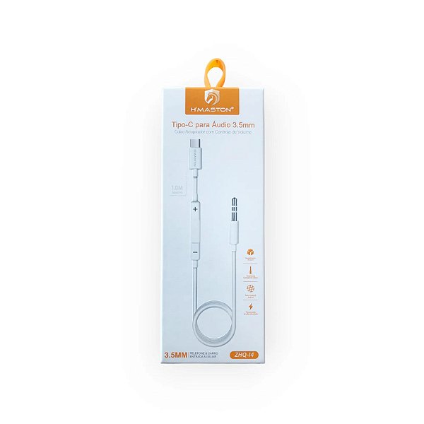 Cabo Tipo-C Para Áudio 3,5mm C/ Controle - Hmaston ZHQ-14