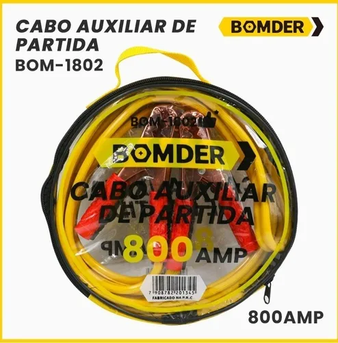 Cabo Auxiliar De Partida Chupeta Transmissão 2.2m 800AMP Bomvink BOM-8102
