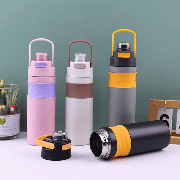 Garrafa Térmica Inox 580ml Tampa Com Alça E Trava MOTION