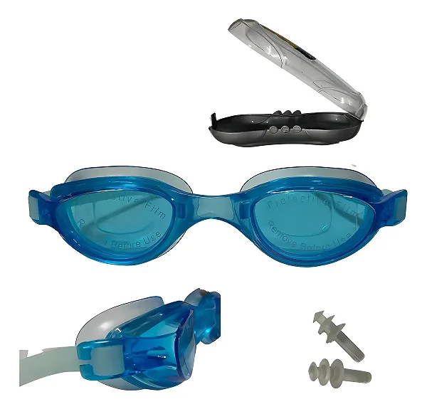Óculos De Natação Pró Lentes Antiembaçante Adulto Com Estojo Bel 93400