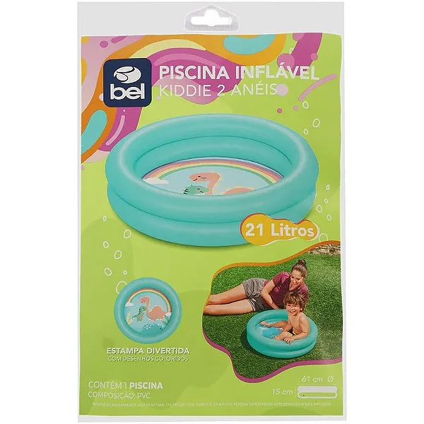Piscina Inflável Infantil Kiddie 2 Anéis 21 Litros 105800