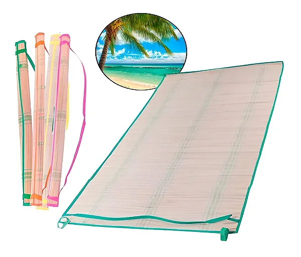 Esteira De Praia Em Palha Natural C/ Alça 90x1,80 777200