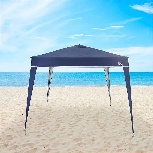 Tenda Gazebo Dobrável 3m x 3m Poliéster Azul 330300