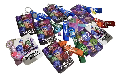 Porta Cracha + Chaveiro Divertidamente