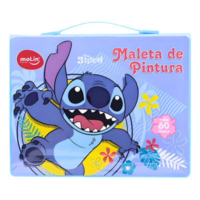 Kit 55 Cartinhas Stitch Com Maleta De Metal Porta Cards GO-3122
