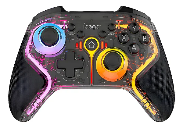 Controle Gamer Multifuncional Bluetooth Turbo Led Rgb 4 Em 1 Ipega PG-9666T