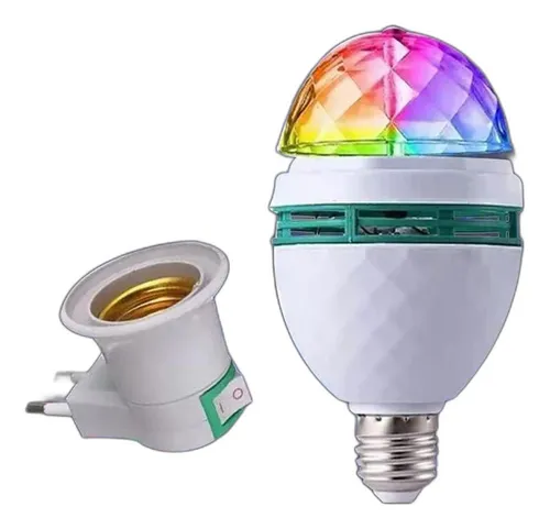 Lâmpada Led 3W Bivolt Colorido Giratória - Balada De Luzes ND-02
