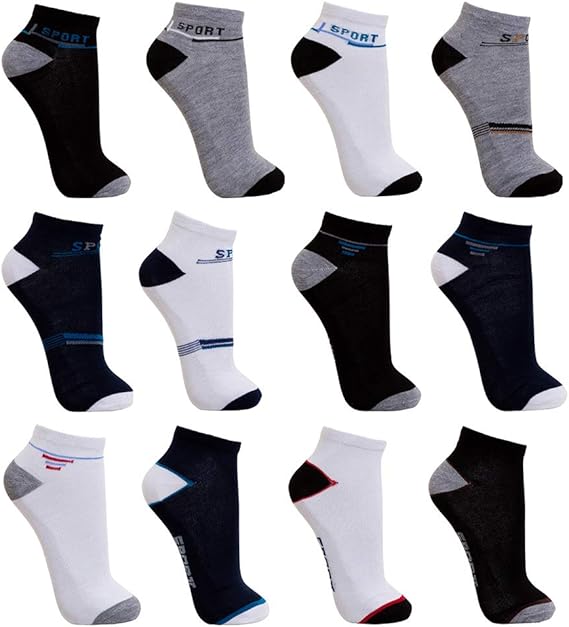 Kit 3 Pares Meias Soquete Sapatilha Invisível Cano Baixo M-SOQ MEIARIA DISINONI