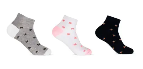 Kit 3 Pares De Meia Fashion Cano Curto MEIA-FASHION