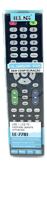 Controle Remoto Universal Lelong Tv Lcd Led LE-7701