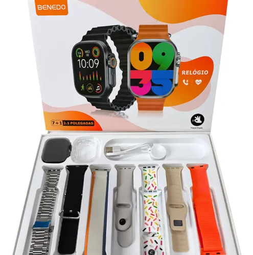 Relogio Smart Watch Ultra 2 Series 9 7 Pulseiras BE91