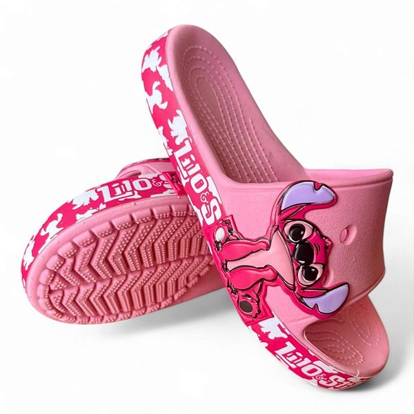 Chinelo Slide Lilo & Stitch Rosa C-LSR
