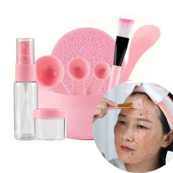 Kit 9 Peças Skin Care Para Mascaras Cuidados Faciais MM7282