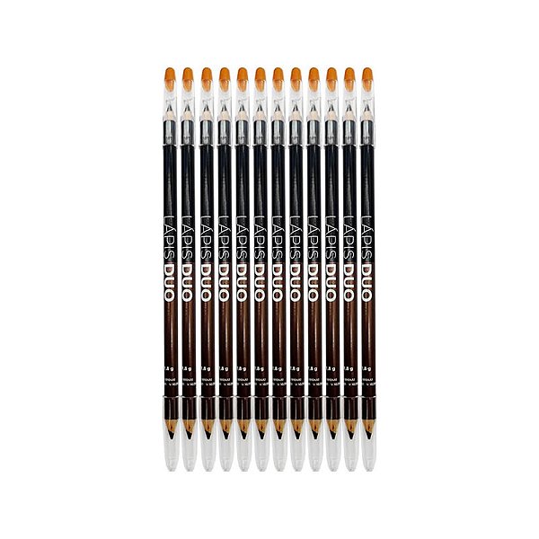 Lápis Duo Para Olhos Preto e Marrom Bella Femme BF10104