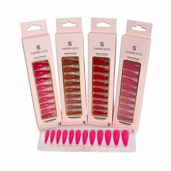 Unhas Postiças Sabrina Sato Com Adesivo Auto-Colante - SP1313 Diversas Cores