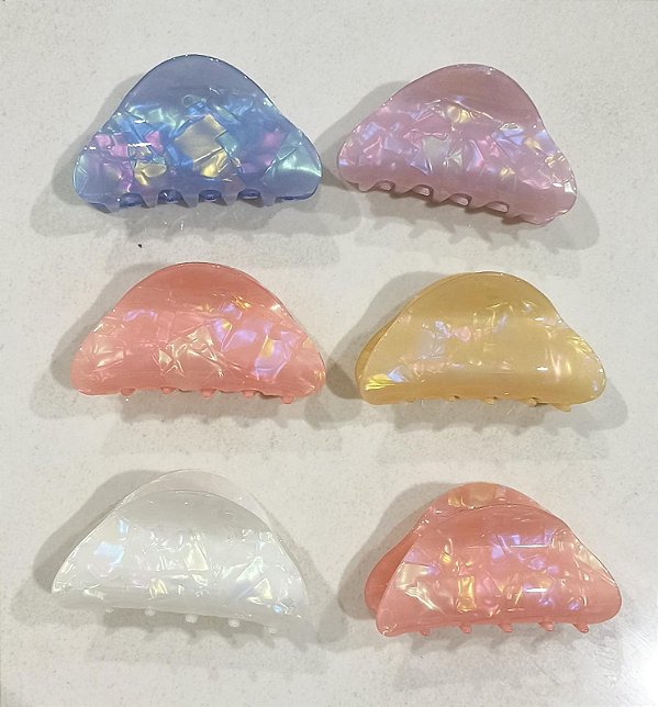 Presilha Meia Lua  Perolada com Glitter Grande 10cm - BB-RR-1