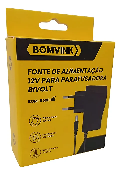 Fonte De Alimentação Para Parafusadeira Bivolt 12v BOM-5590