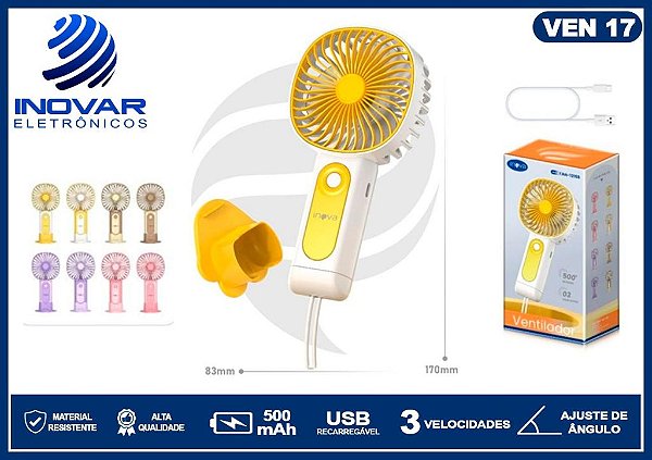 Mini Ventilador Portátil E Recarregável Inova FAN-13158