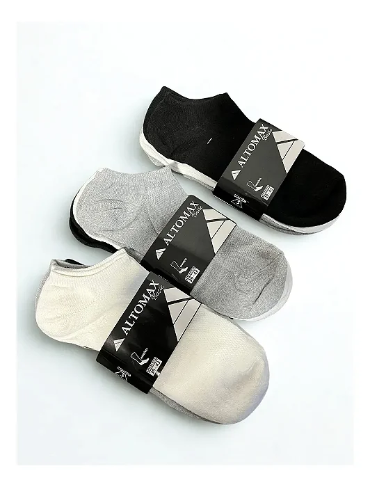 Meias Cano Invisível Esportiva Basic Econômico Sortida MIVE