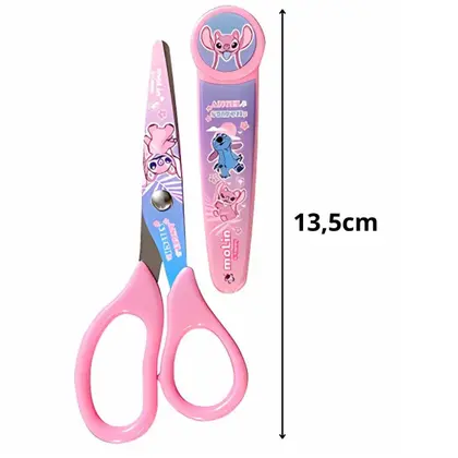 Tesoura Escolar Com Protetor Lilo & Stitch Student Scissors TESOURA-STICH
