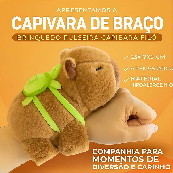 Capivara De Braço Pulseira Brinquedo Pelúcia GO-1013