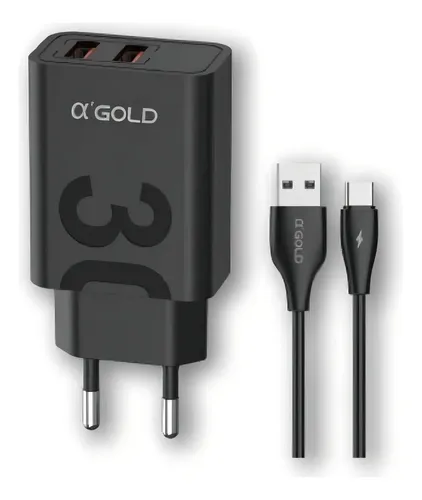 Carregador Rápido 2usb 5.1a Fonte Preto CA32-4