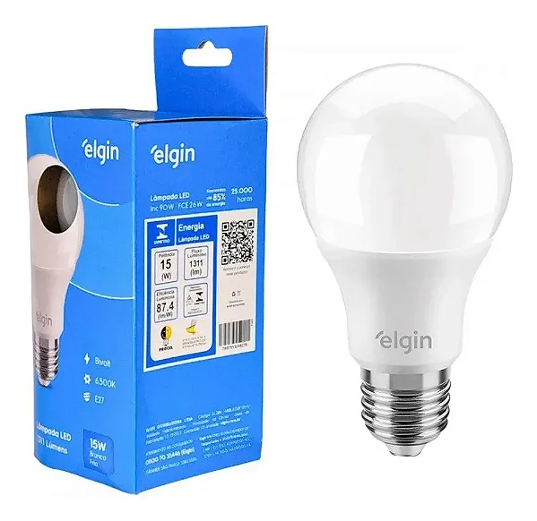 Lâmpadas Led 15w Bivolt Elgin LAMP-15W-ELGIN