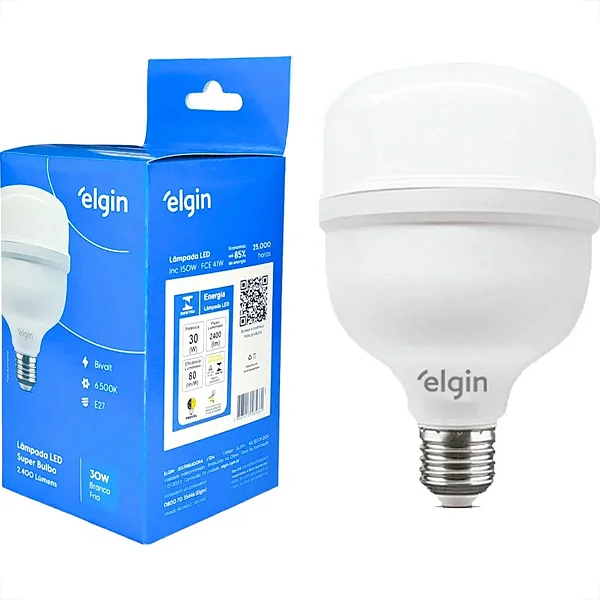 Lampada Led Alta Potencia Elgin 30w. 2400lm Bivolt LAMP-30W-ELGIN