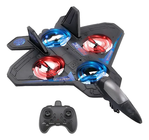 Drone Estilo Jato De Combate Com Controle Remoto Recarregável 3WS1-19