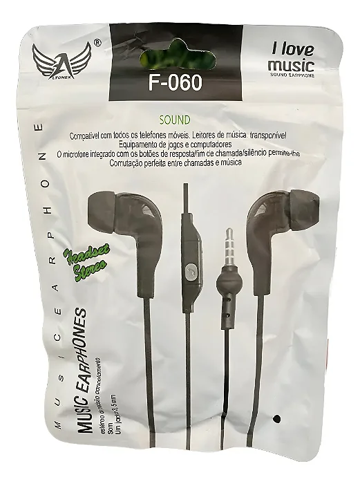 Fone De Ouvido Com Fio Altomex F-060