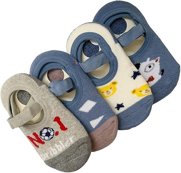 Meia Sapatilha Infantil Antiderrapante Menino Menina 235578