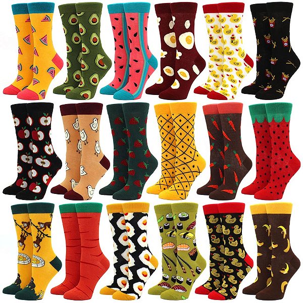 Meia Cano alto Divertida Unisex LUA511-011