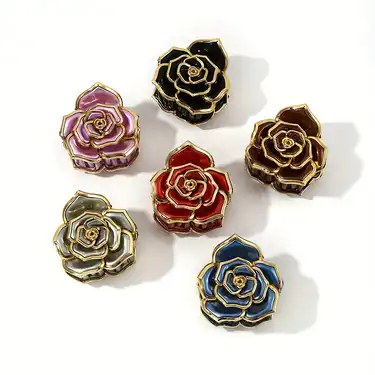 Presilha Piranha De Flor Rosa  4127