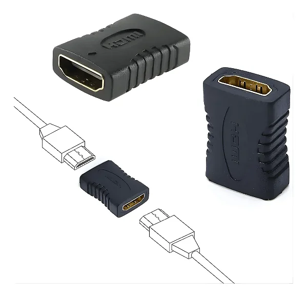 Emenda Adaptador Para Cabo Hdmi Adaptador Hdmi Fêmea X Fêmea KP-HDMIF