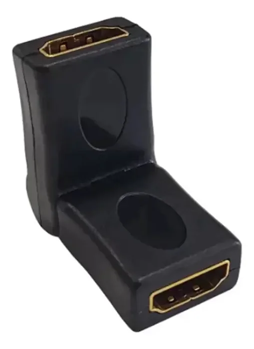 Conector Adaptador Hdmi Fêmea Para Hdmi Fêmea 180o Ajustável