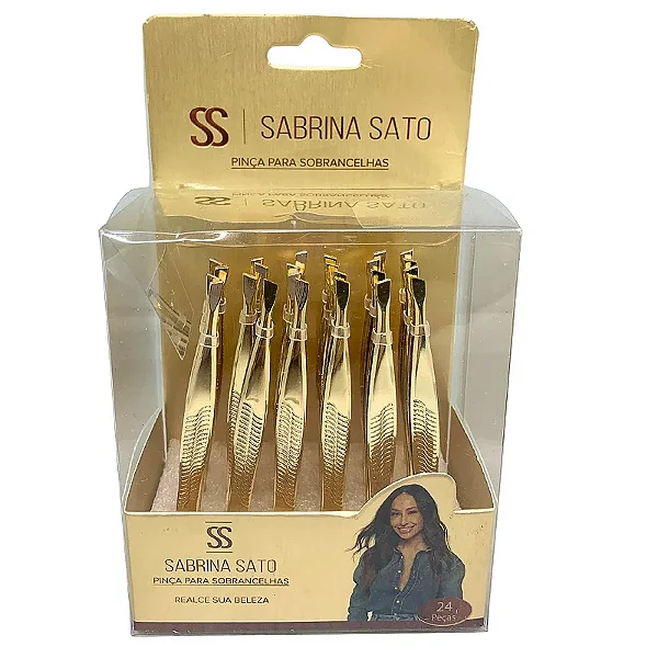 Pinça Para Sobrancelhas Dourada Deluxe Sabrina Sato SP7010